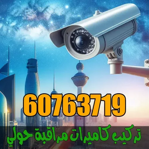 فحص كاميرات المراقبة المثبتة في أحد المواقع للتأكد من ثباتها ووضوح التصوير